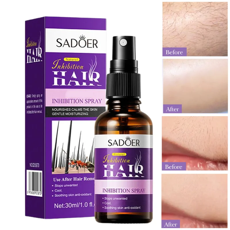 30ml Hair Inhibition Spray Mild Soothe Irritated Skin After Depilation Hydrating Antioxidant Skin Repair Care Spray for Body