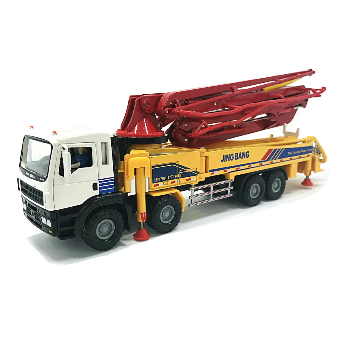 1:50 Alloy Concrete Cement Pump Truck Model Toys Transport Engineering Vehicle Multiple Movable Locations Car Kids Gifts B282