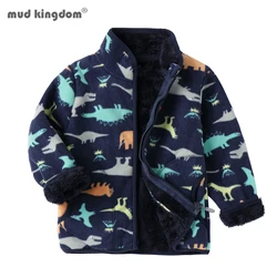 Mudkingdom Girls Boys Coats Winter Fleece Thicken Warm Heavy Outerwear Children's Clothing Kids Jackets Polka Dots Clothes