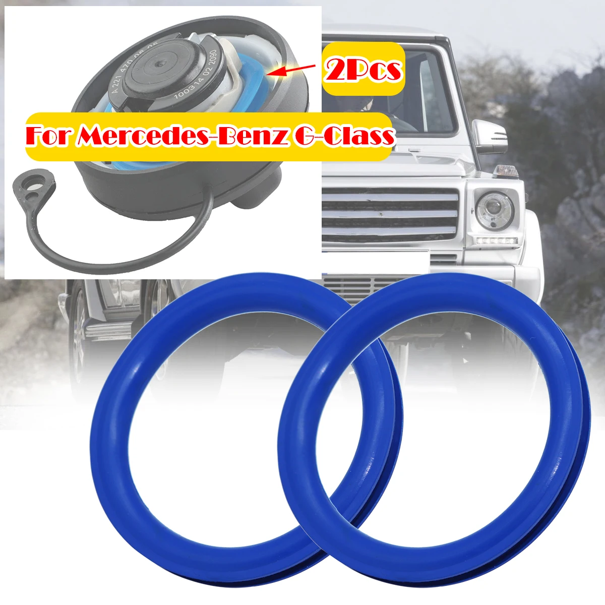 

2pcs Gas Cap Fuel Seal For Benz G-Class W463 GLK-Class X204 Filler Tank Cover Neck Repair O-ring Rubber Gasket Washer V Shape