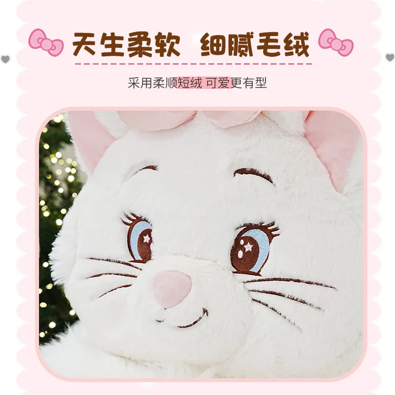 Nuevo y genuino juguete de peluche Potdemiel de Disney, muñeco de peluche de gato Mary, bolso de hombro, regalo de cumpleaños para mujer, mochila peluda suave