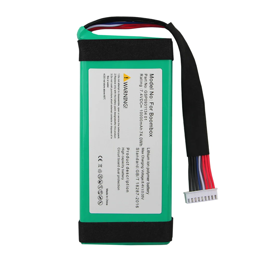 NEW Replacement Battery GSP0931134 01 For JBL BoomBox1 JBL BoomBox 1 Portable Bluetooth Speaker Batteries 10000mAh