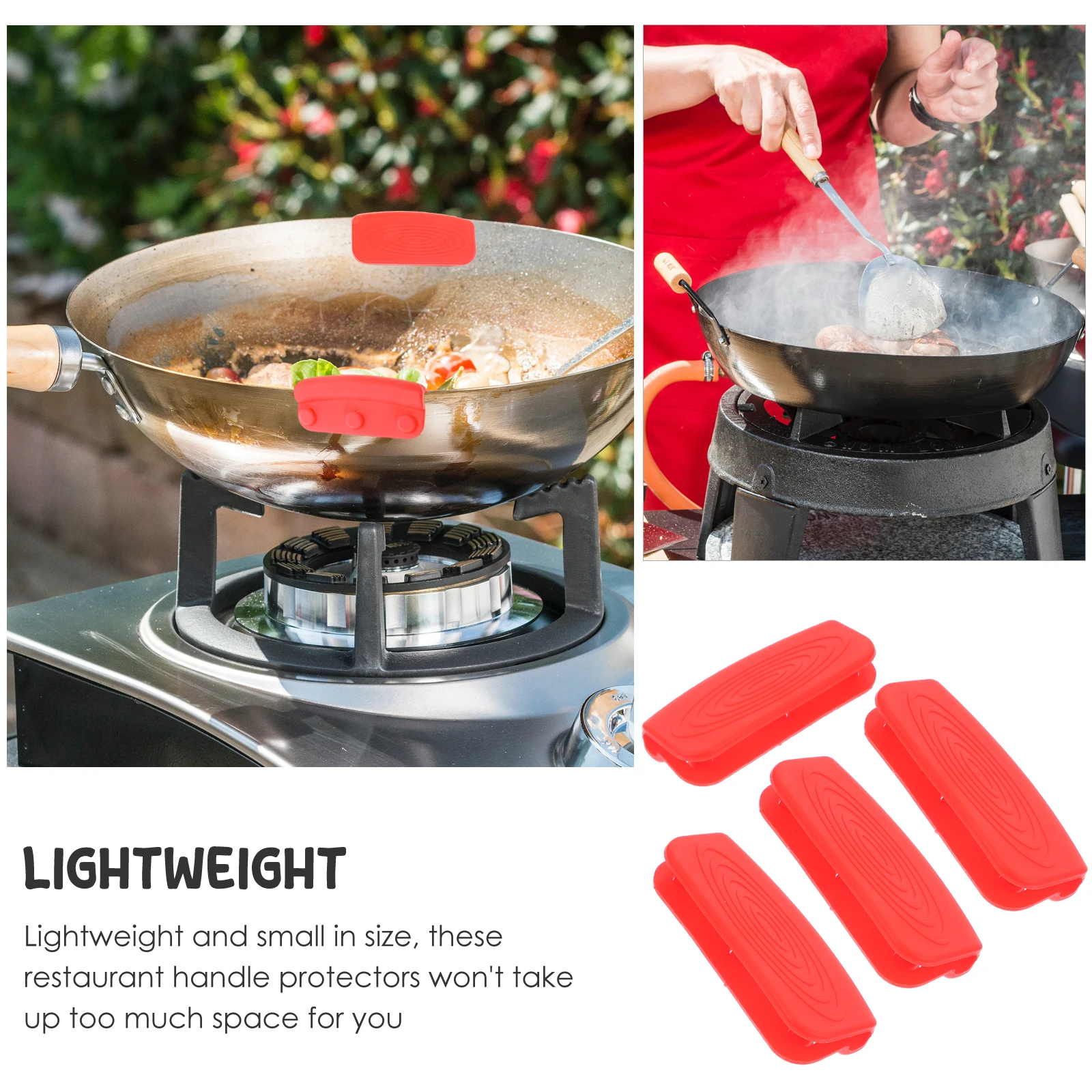 

4 Pcs Frying Pan Anti-scalding Handle Cover Protectors Pot Sleeves Appliance Covers Heat Resistant Skillet