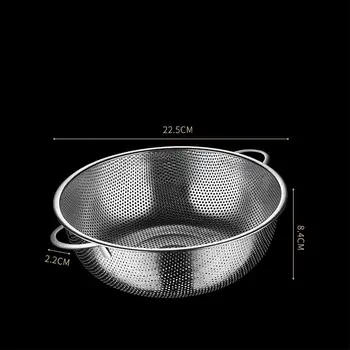 메쉬 스트레이너 채반, 야채 및 과일 세척 바구니, 스파게티 채반, 실용적인 가정용 물기 제거기 8 best sales 거르다 - №3