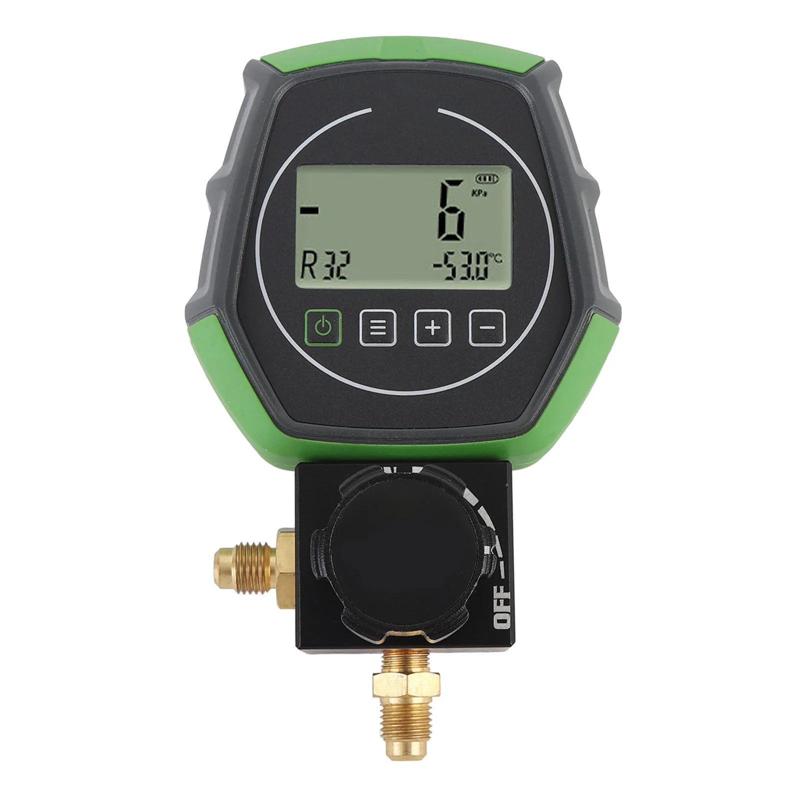 เกจวัดสูญญากาศ HVAC ความสุญญากาศดีเยี่ยม เกจวัด HVAC แบบดิจิตอลที่ทนทาน การออกแบบบอลวาล์ว ABS และอลูมิเนียมอัลลอยด์เพื่อการบํารุงรักษา