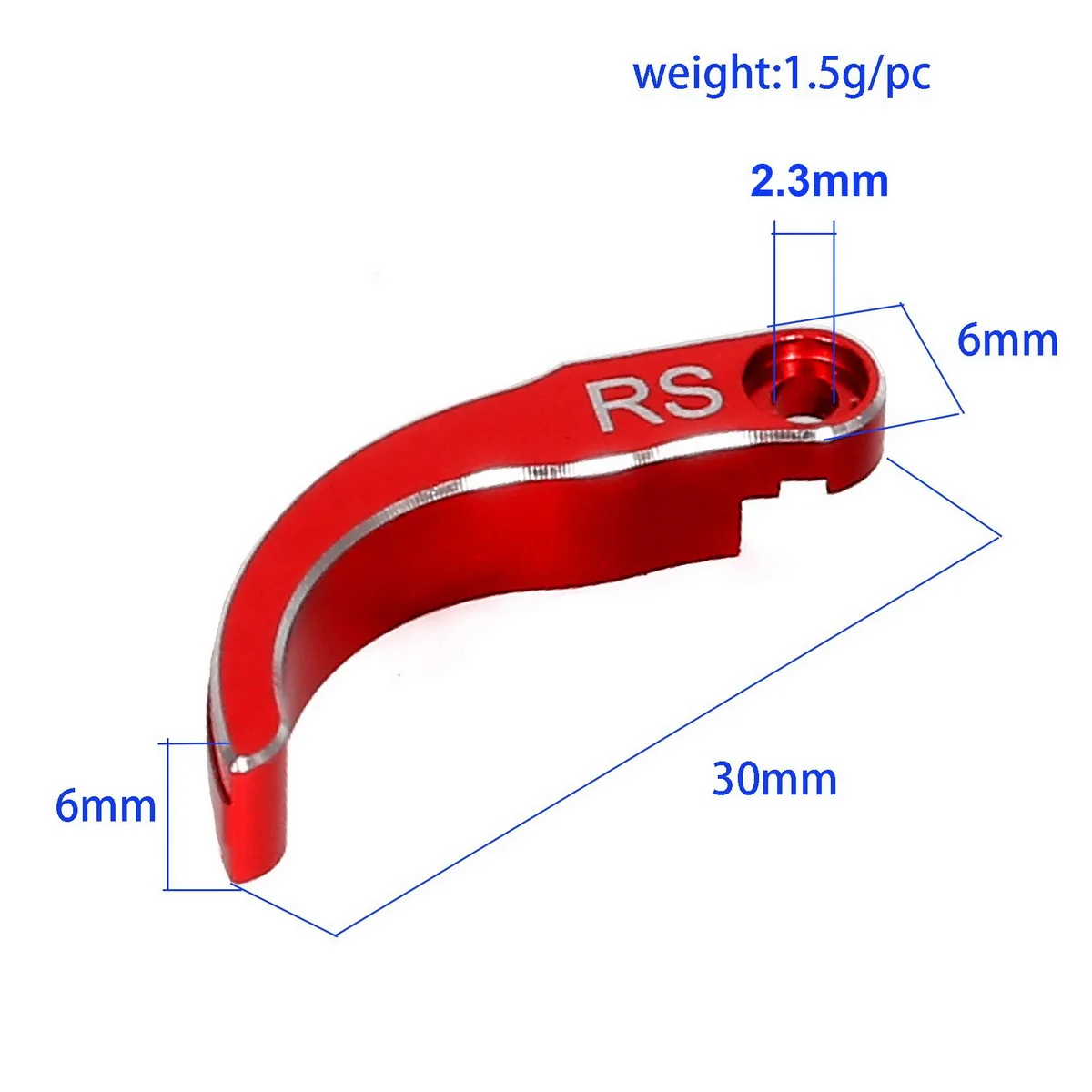 Alavanca de freio do braço de gatilho do acelerador de alumínio para WFLY X9 Transmissor de controle remoto Peças de atualização RC Car Boat