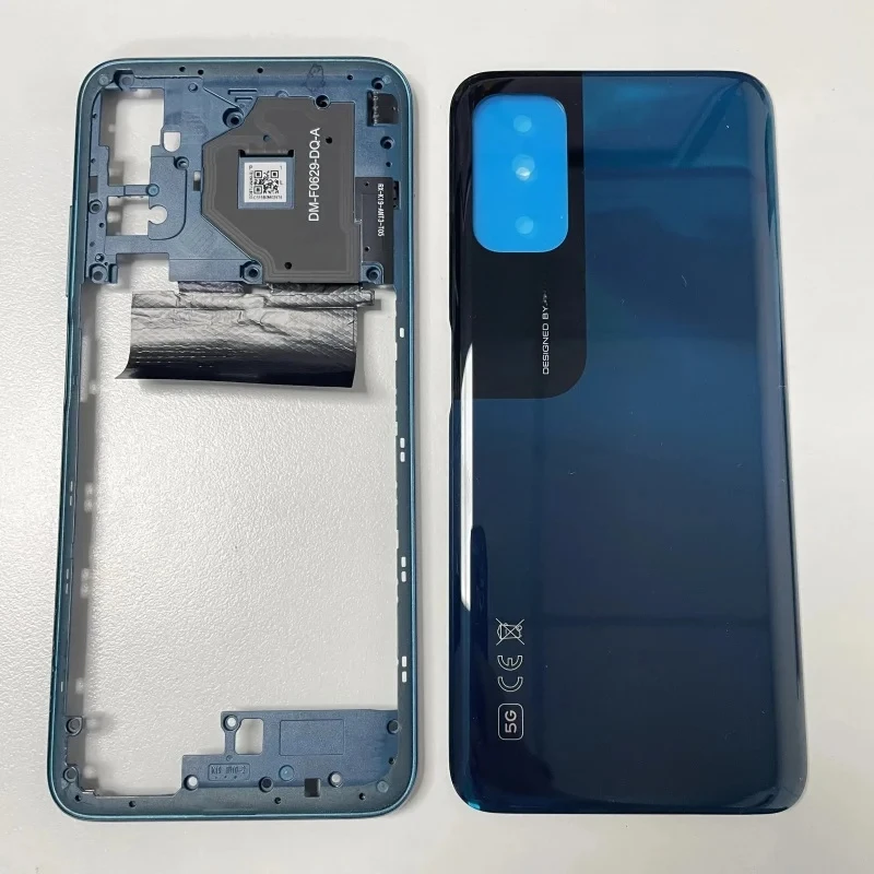 

For Xiaomi Poco M3 Pro 5G M2103K19PG M2103K19PI Full Housing Case Middle Frame+Battery Cover Back Repair Parts