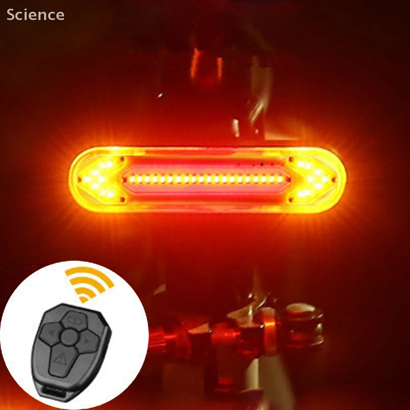Bike Light Bicycle Tail Lights Smart Wireless Remote Control Turn Signals Cycling Safty Warning Rear Light Bicycle Accessories