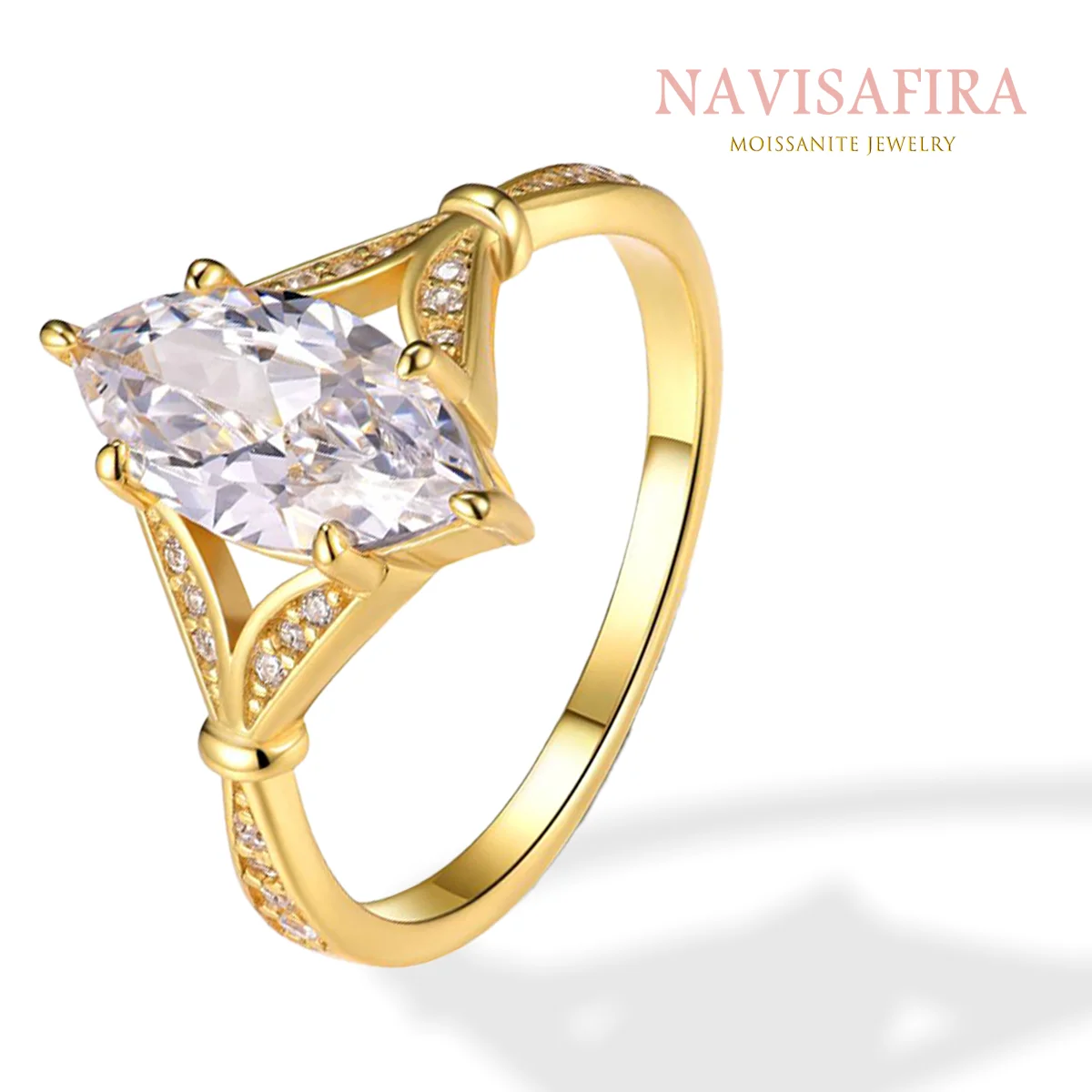 

S925 Silver 2CT Marquise Cut Moissanite Ring, Elegant Vintage-Inspired Design, Perfect for Engagement & Anniversary