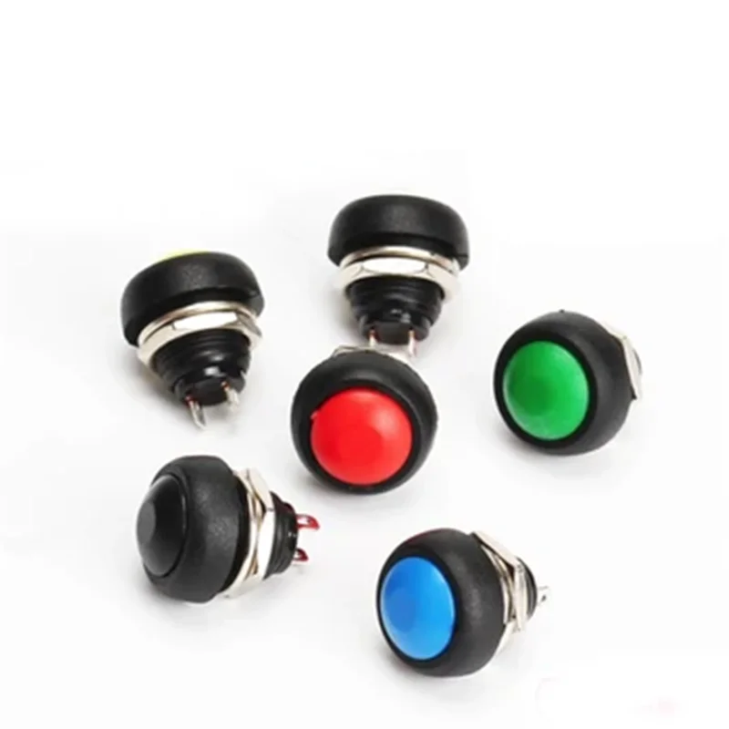 1pcs 2Pin Mini Switch 12mm 1A Switch PBS33B 12V Momentary Push Button Switch Reset Non-locking PBS-33B