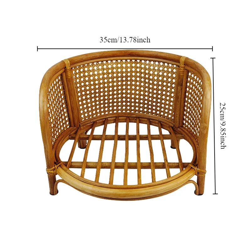 Baby Rattan Chair Crib Newborn Photography Props Chair Vintage Bamboo Bench Newborn Photo Prop Shooting Session Posing Furniture