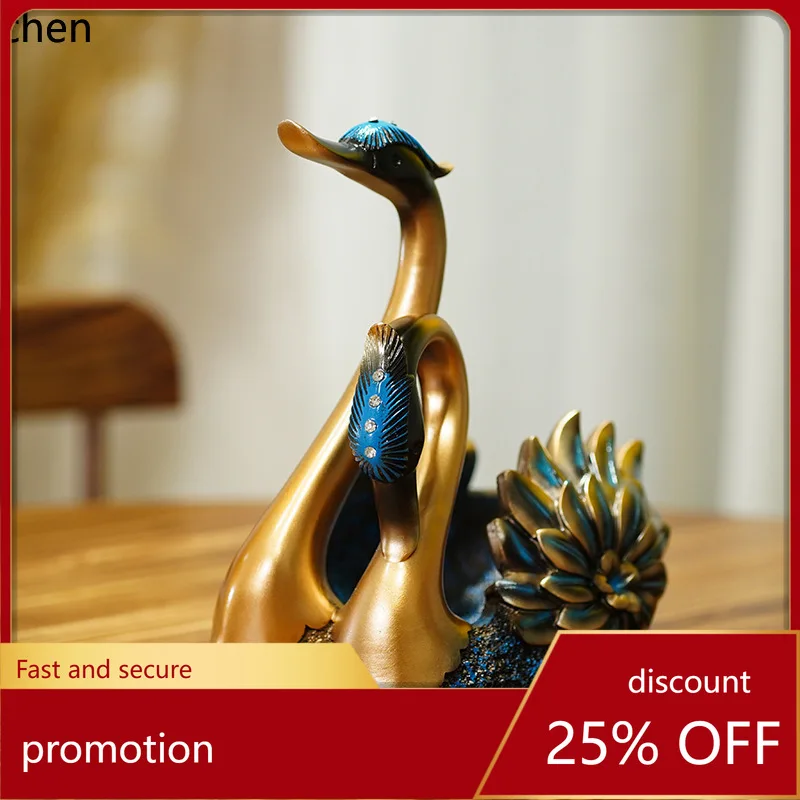 

CZ swan home decoration ornament, a century-old good marriage room arrangement, red wine rack, porch storage handicrafts