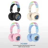 Disney Stitch Overhead Headphones Bluetooth Wireless RGB Light Foldable Computer Headset Noise Reduction Gaming Earphones PG-906