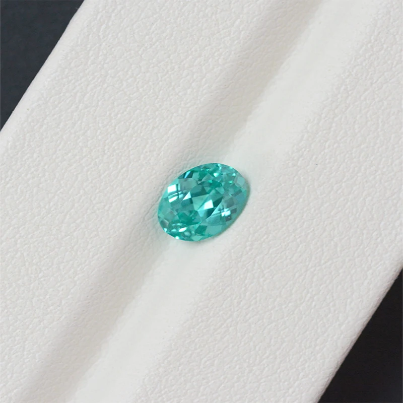Paraiba-Labor-Saphir in Trillionenform mit VVS1-Zertifikat, Großhandelsdiamant für DIY-Anhänger, Schmuckherstellungsmaterialien, Edelstein – Detail 15