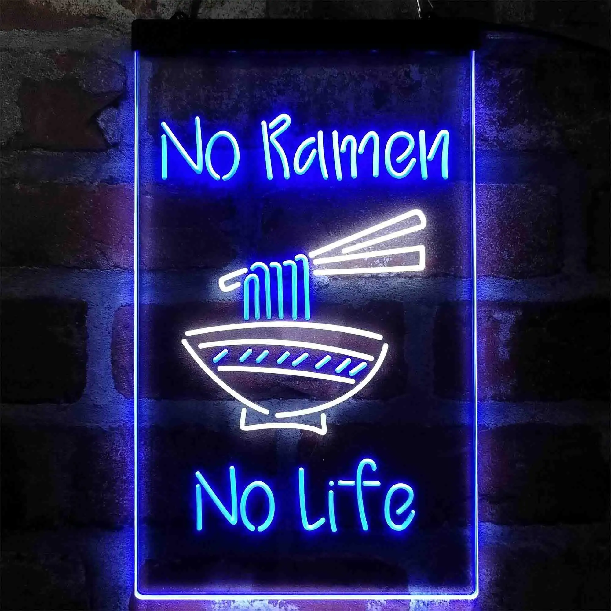 No Ramen No Life Dual Color Led Neon Sign st6-i4042