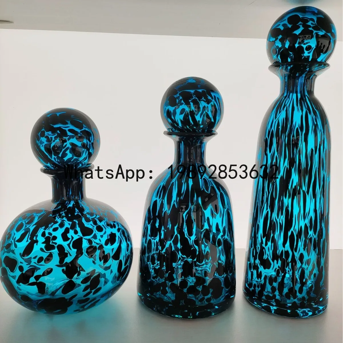 

Glass Vase Colorful Transparent Leopard Print Terrarium Flower Arrangement Accessories Glass Bottle with Lid Home Decoration
