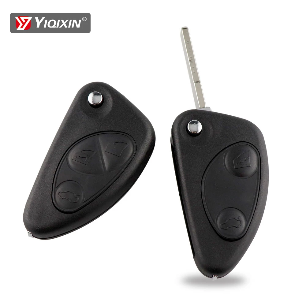 YIQIXIN Flip Remote Car Key Shell Fob Cover Case For Alfa Romeo 147 156 159 166 GT SIP22 Uncut Blade 2/3 Buttons