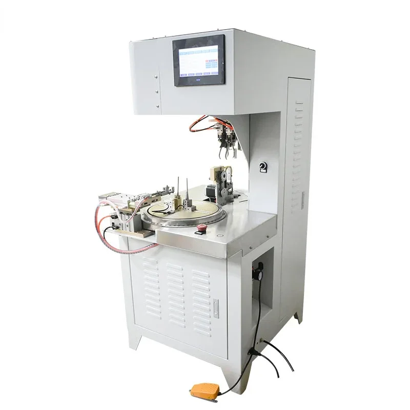 Full-automatic 8-shaped winding and binding machine All-in-one machine for winding round power cord, data harness and cable tie.