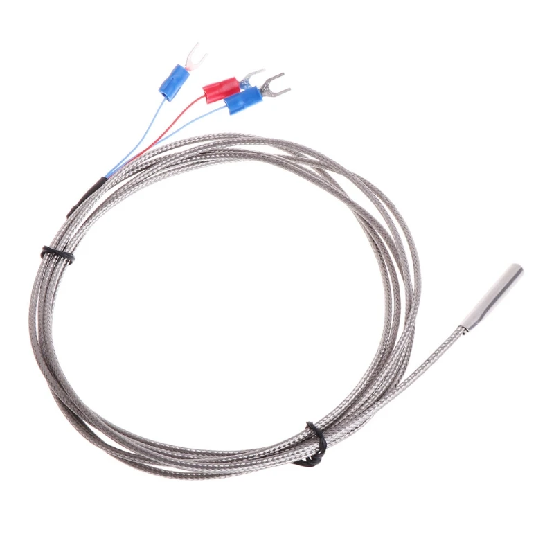 Stainless Steel RTD PT100 Temperature Thermocouple with 2m 3 Cable Wires Dropshipping