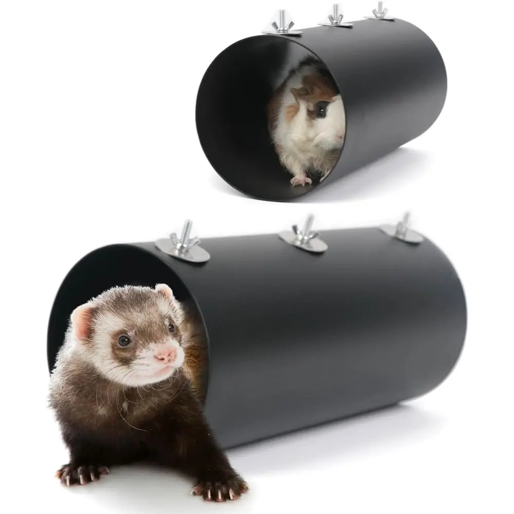

Длинный черный охлаждающий туннель для шиншилл, трубки для тренировок мелких животных, идеально подходят для белок, морских свинок и крыс