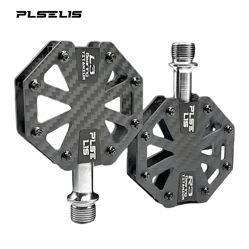 AliExpress plselis PLSELIS Carbon Fiber Triptoline High Strength Ultra Lightweight Bicycle Pedal Steel/Titanium Shaftsuper comfortablehit product