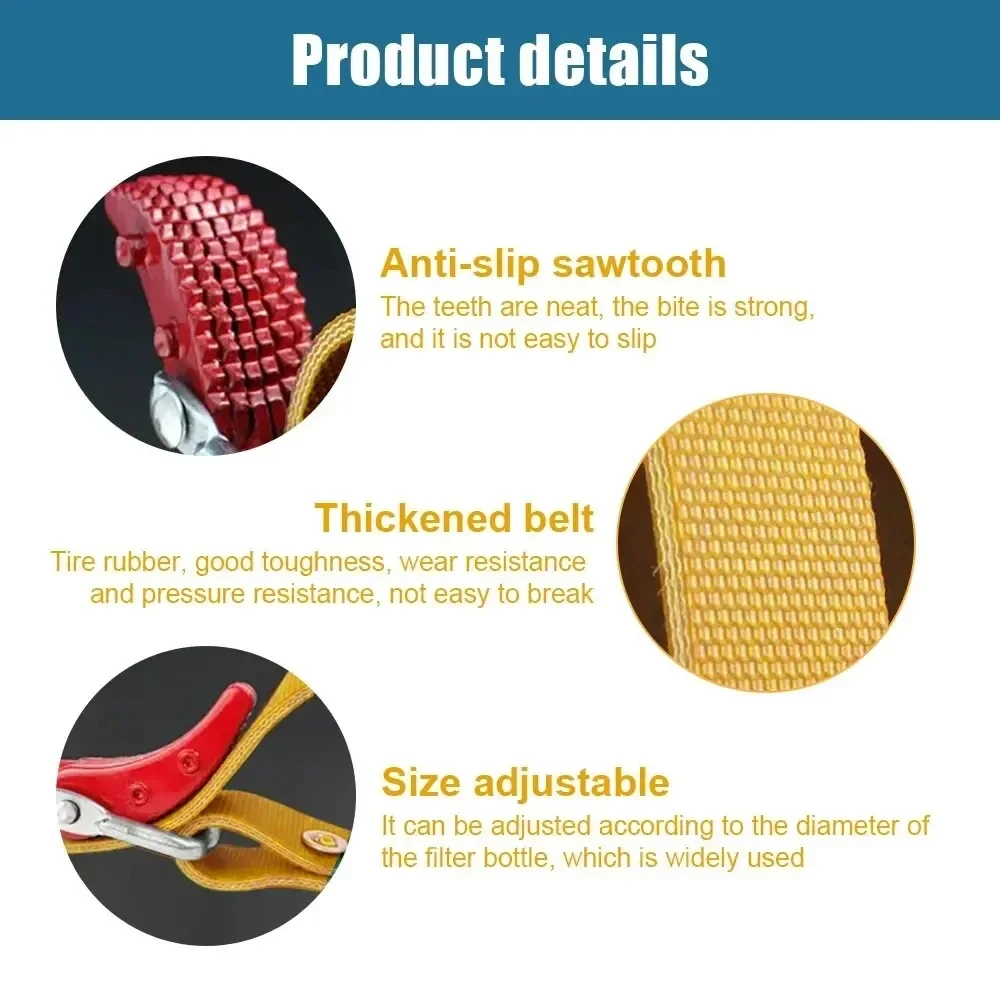 8/12 في حزام وجع فلتر زيت مجتذب حزام مفتاح البراغي سلسلة وجع حزام فتاحة قابل للتعديل حزام فتاحة خرطوشة تفكيك أداة