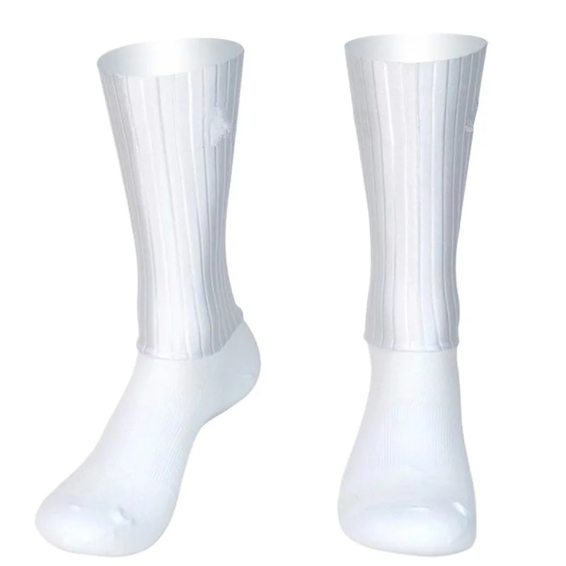 Socks Aero Anti Slip Silicone Summer Whiteline Cycling Socks Men Bicycle Sport Running Bike Socks Calcetines Ciclismo