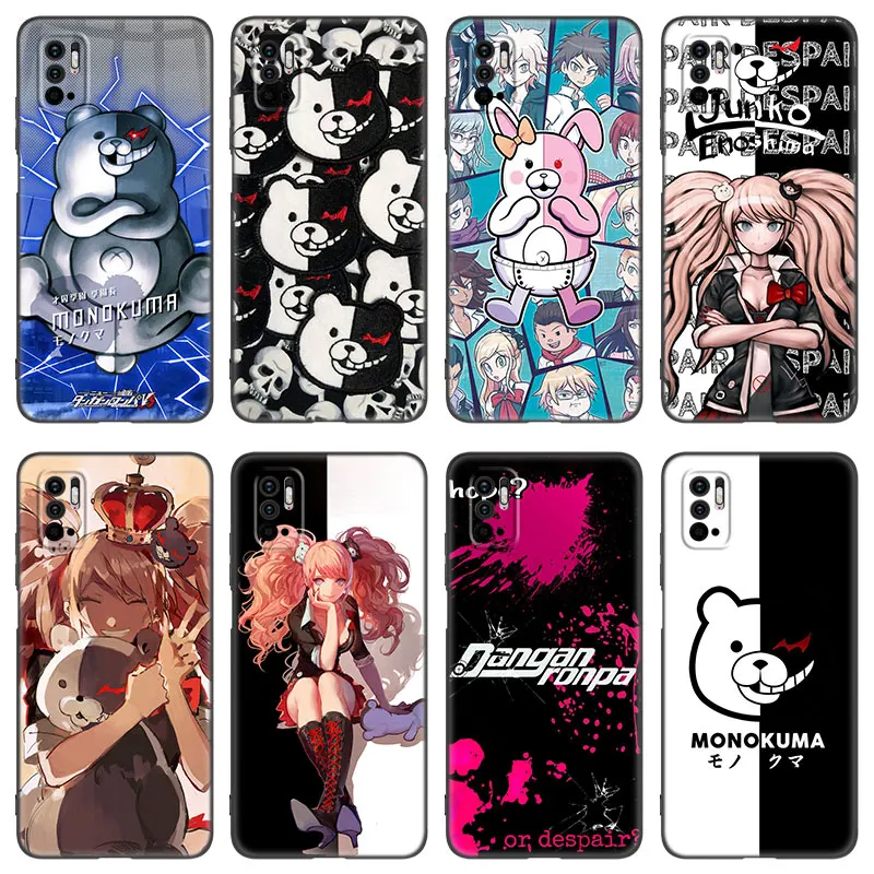 Anime Danganronpa Phone Case For Xiaomi Redmi Note 7 8 8T 9 9S 10 10S 10T 11 11S 4G 11E 11T Pro 5G Soft TPU Black Cover