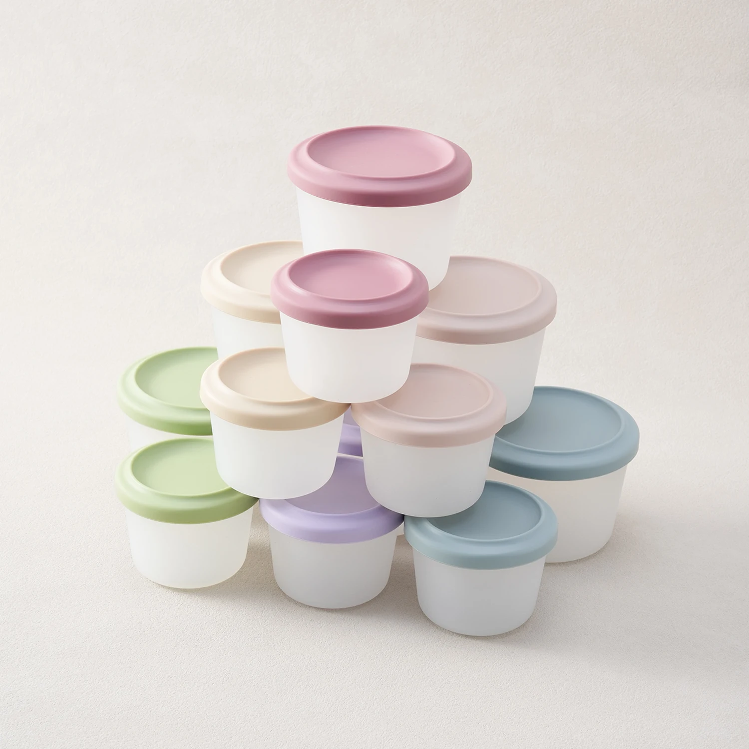 

2 шт. детской посуды и контейнеров для хранения еды из силикона с крышками, портативные круглые контейнеры для детского питания