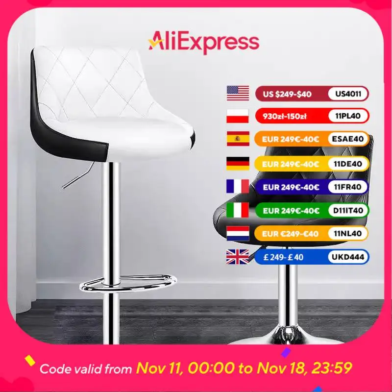 

Adjustable Kitchen Bar Stools Swivel Outdoor Luxury Counter Dining Bar Stools High Modern Taburetes Altos De Cocina Furniture