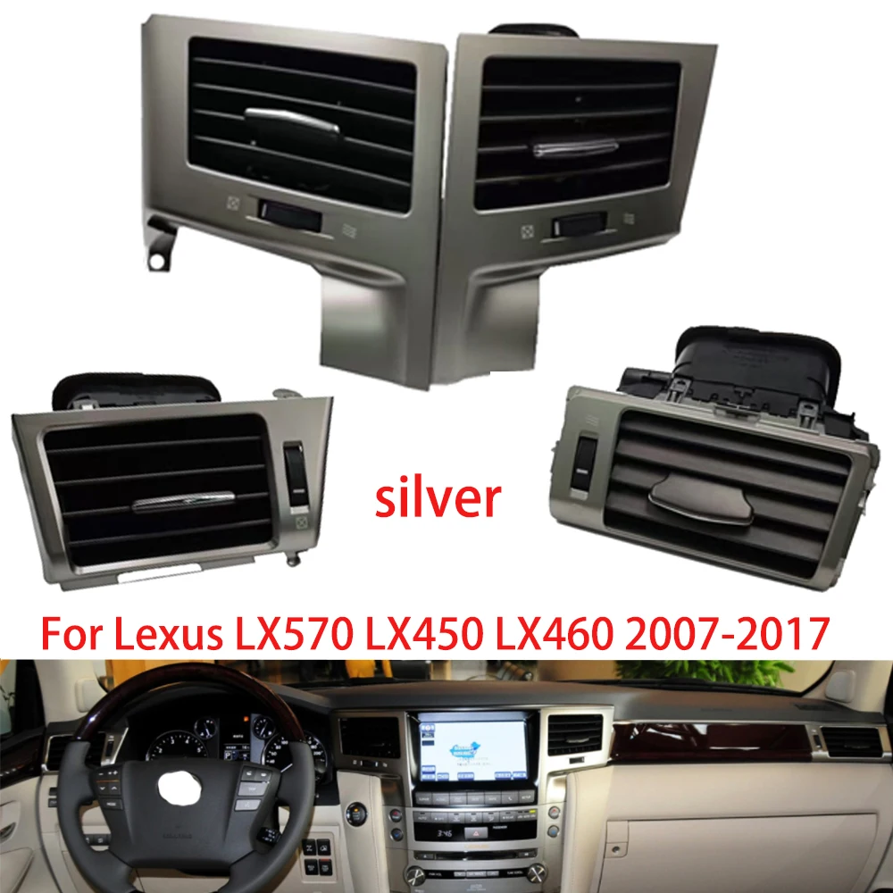 

LingJieCopy Air Conditioning Vent For Lexus LX570 LX450 LX460 2007-2017 Dashboard Air Outlet Penal Air conditioner Outlet