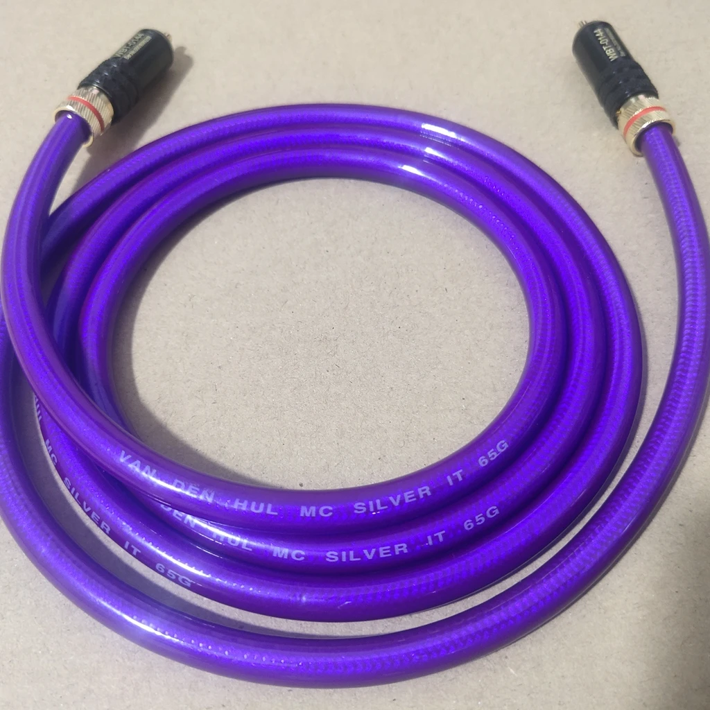 VDH فان دن Hul IT65G الفضة مطلي التدريع SPDIF 75Ω الرقمية محوري DAC سلك المسرح المنزلي التلفزيون مكبر للصوت فك RCA كابل #3