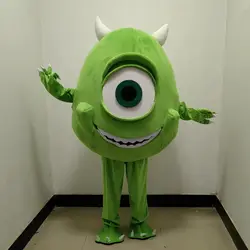 Anime Cartoon Mascot Costume Monsters University Mike Wazowski Cartoon Character Mascot Advertising Costume Fancy Dress Party