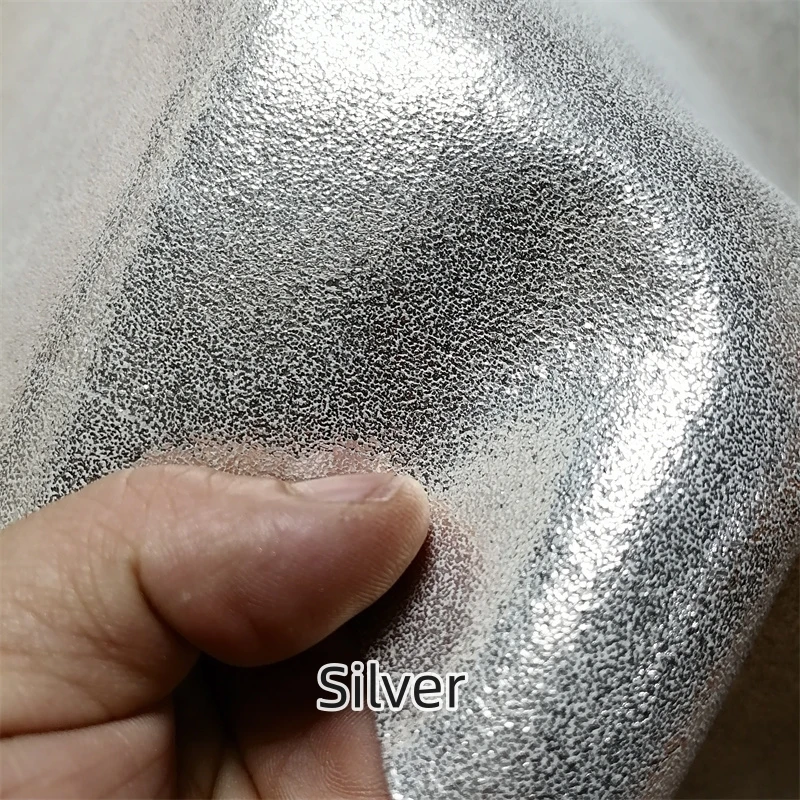 0,7/0,9 mm silbernes, rosafarbenes und goldenes Schaffell. Genarbtes Leder. Stoff aus echtem Leder. DIY zum Werfen von Kissen mit der Hand. Das gesamte Schaffell