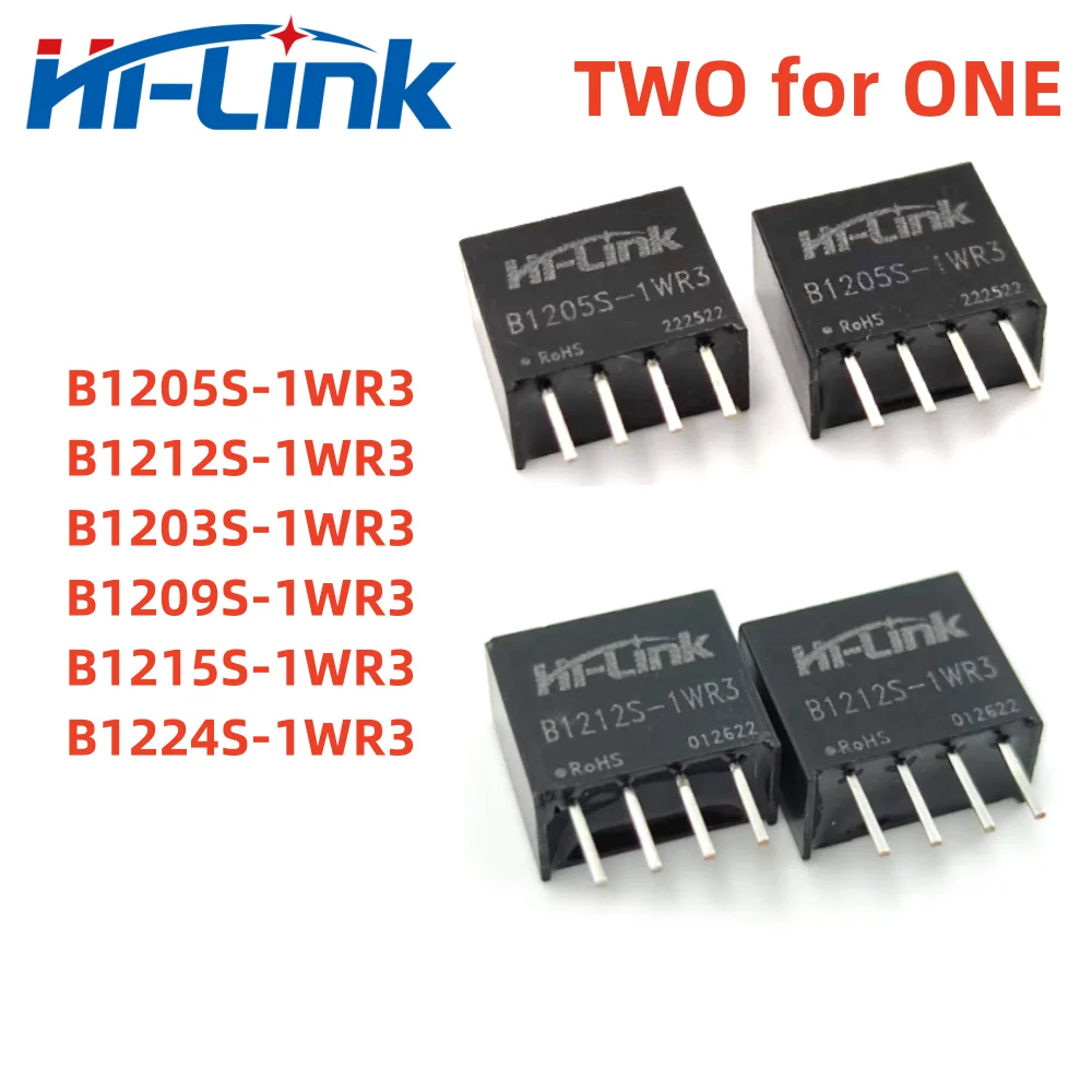 Hilink DC DC 12V bis 3,3 V 5V 9V 12V 15V 24V 1W zwei für ein isoliertes Strom versorgungs modul B1205S-1WR3 B1212S-1WR3 Step Down