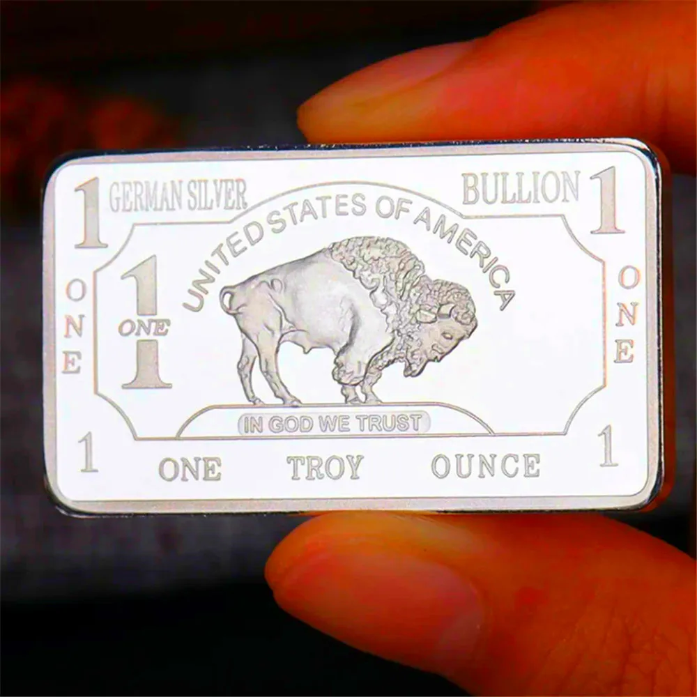 United States Of America Buffalo One Troy Ounce German Silver Bullion Bar Coin Collectible