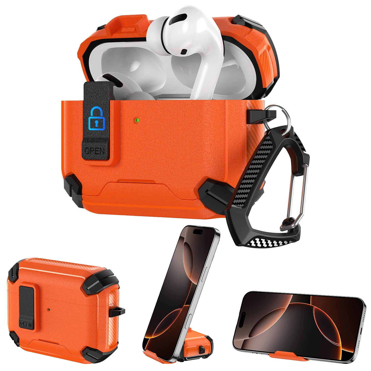 Secure Switch Lock Clip Protective Case For AirPods Pro 3 Ea