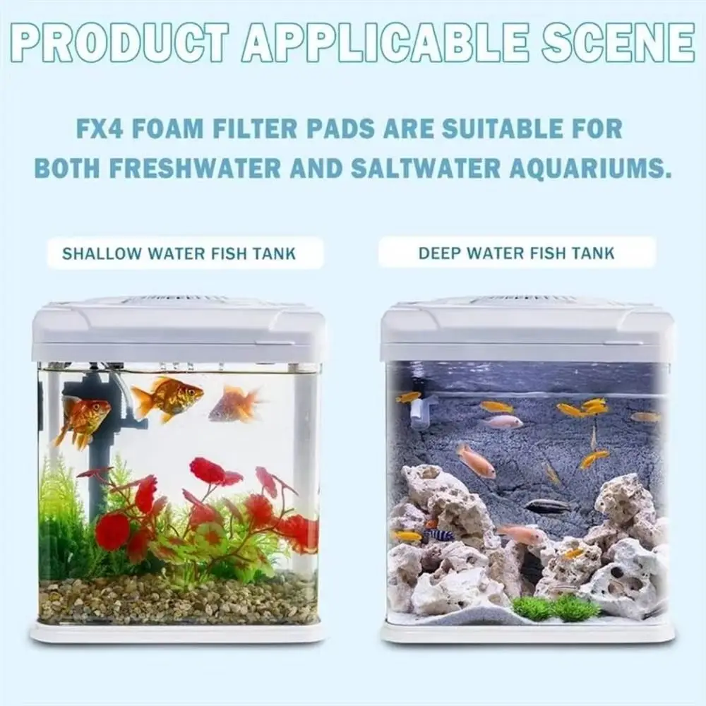 1Pcs High Density Bio Sponge Canister Filter Pad Open Cell Structure Blue Bio Sponge Filter Pad Dual Filtration Action Pre Cut