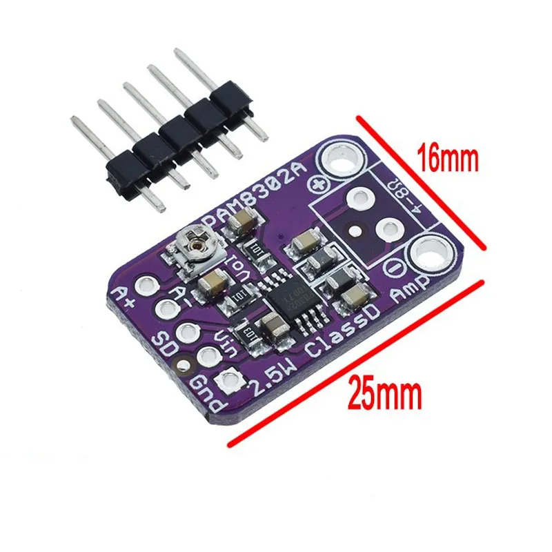 เครื่องขยายเสียง PAM8302 2 ~ 200ชิ้นช่องเดียวโมดูลเครื่องขยายเสียงสัญญาณเสียงคลาส D 2.5W