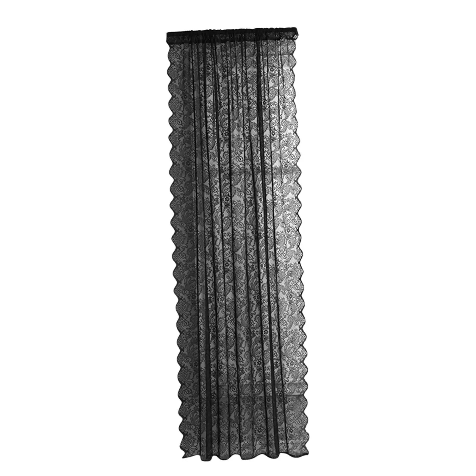 Net Curtain Floral Patterned Draperies Fashion Window Screening with Rod Pocket for Yard Hotel Study Room Bedroom Decoration