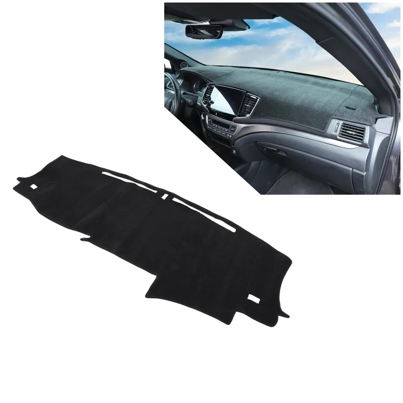 البوليستر لهوندا بايلوت 2016-2022 (الببتيد لليد اليسرى) لوحة القيادة ظلة الشمس حماية حصيرة غطاء وسادة تقليم اكسسوارات السيارات #4