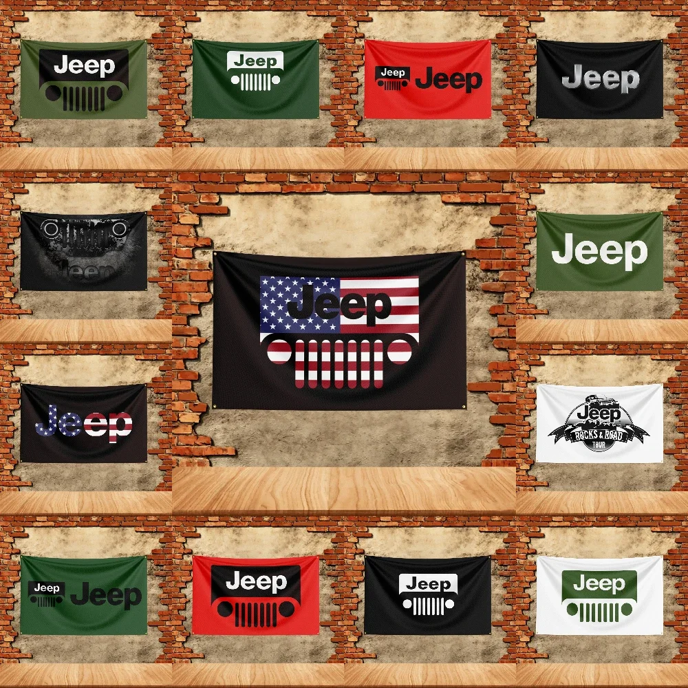 Car Flag 3x5ft for J-JE-EPS Fans Banner Custom any Image Garage Bedroom Living Room Dorm Wall Hanging Decor Tapestry