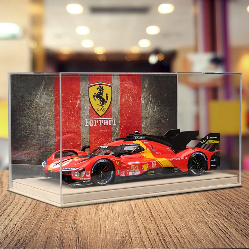 

Bburago Новый продукт 1:18 Ferrari 499p 51, гоночный автомобиль Le Mans Rally Champion, сплав, роскошный автомобиль, игрушки, литая под давлением модель автомобиля