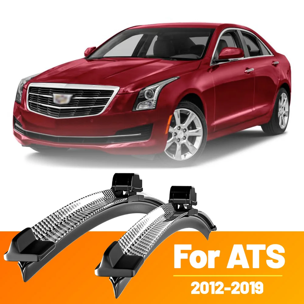 2 uds limpiaparabrisas delantero limpiaparabrisas de fibra de carbono para Cadillac ATS 2012-2019 2013 2014 2015 2016 2017 2018