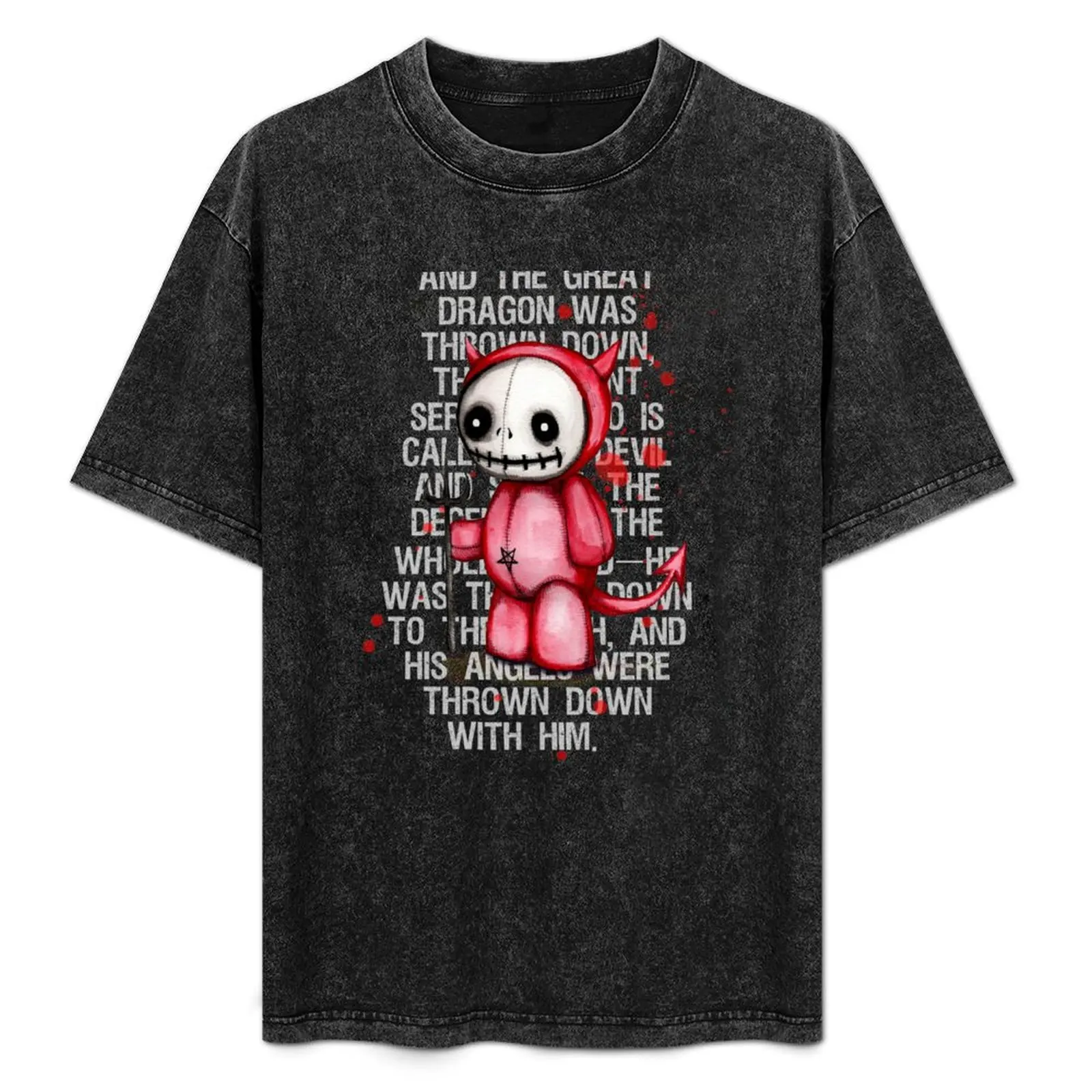 

Devil Doll T-Shirt Basic Simple Casual Short Sleeve Tee