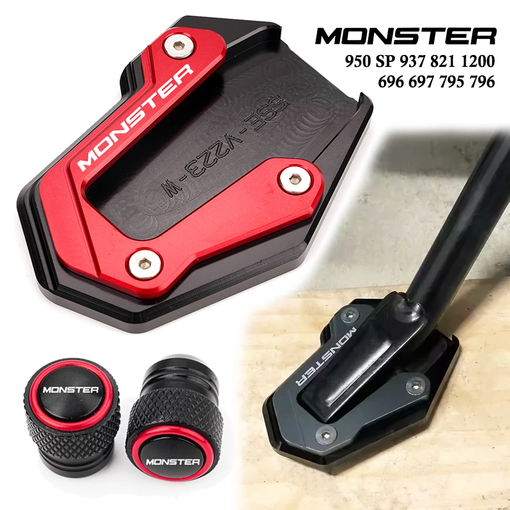 

Для Ducati Monster 937 950 SP Monster 821 1200 S 696 795 797 аксессуары для мотоциклов, подставка, боковая подставка, удлинитель, крышка клапана