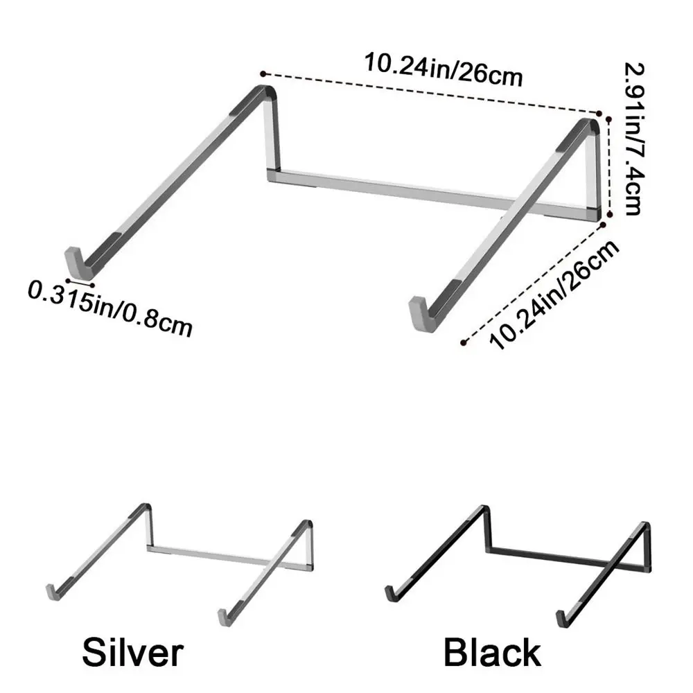 Aluminum Alloy Foldable Laptop Stand Height Increase Heat Dissipation Laptop Cooling Bracket Adjustable Anti Slip
