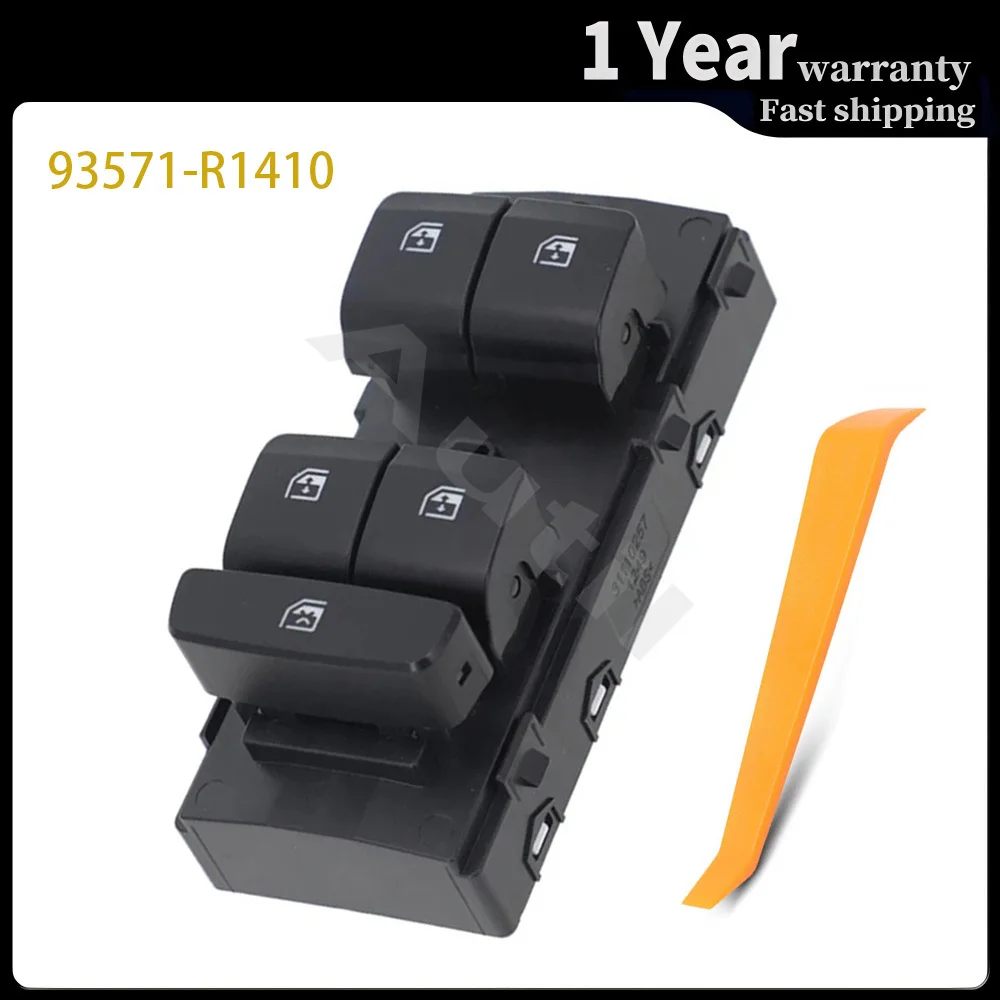 لشركة هيونداي HB20 2019 2020 2021 2022 2023 2024 سيارة الطاقة الكهربائية الرئيسية نافذة التبديل رافع للزجاج زر التحكم 93571-R1410