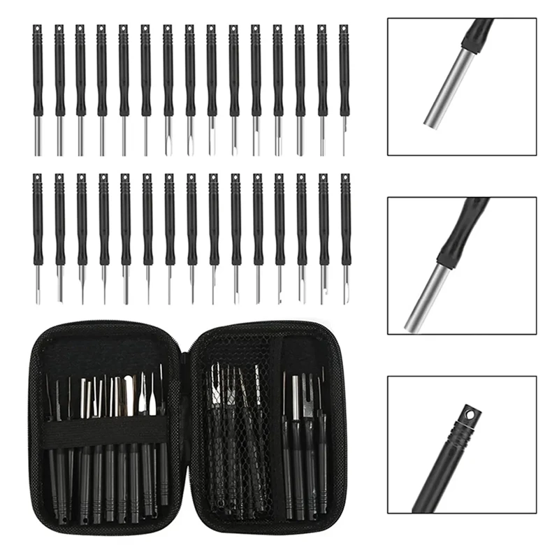 30Pcs Bag Car Terminal Removal Tool Puller Auto Set Motorist Kit Automotive Repair Tool Car Terminals Disassembly Durable