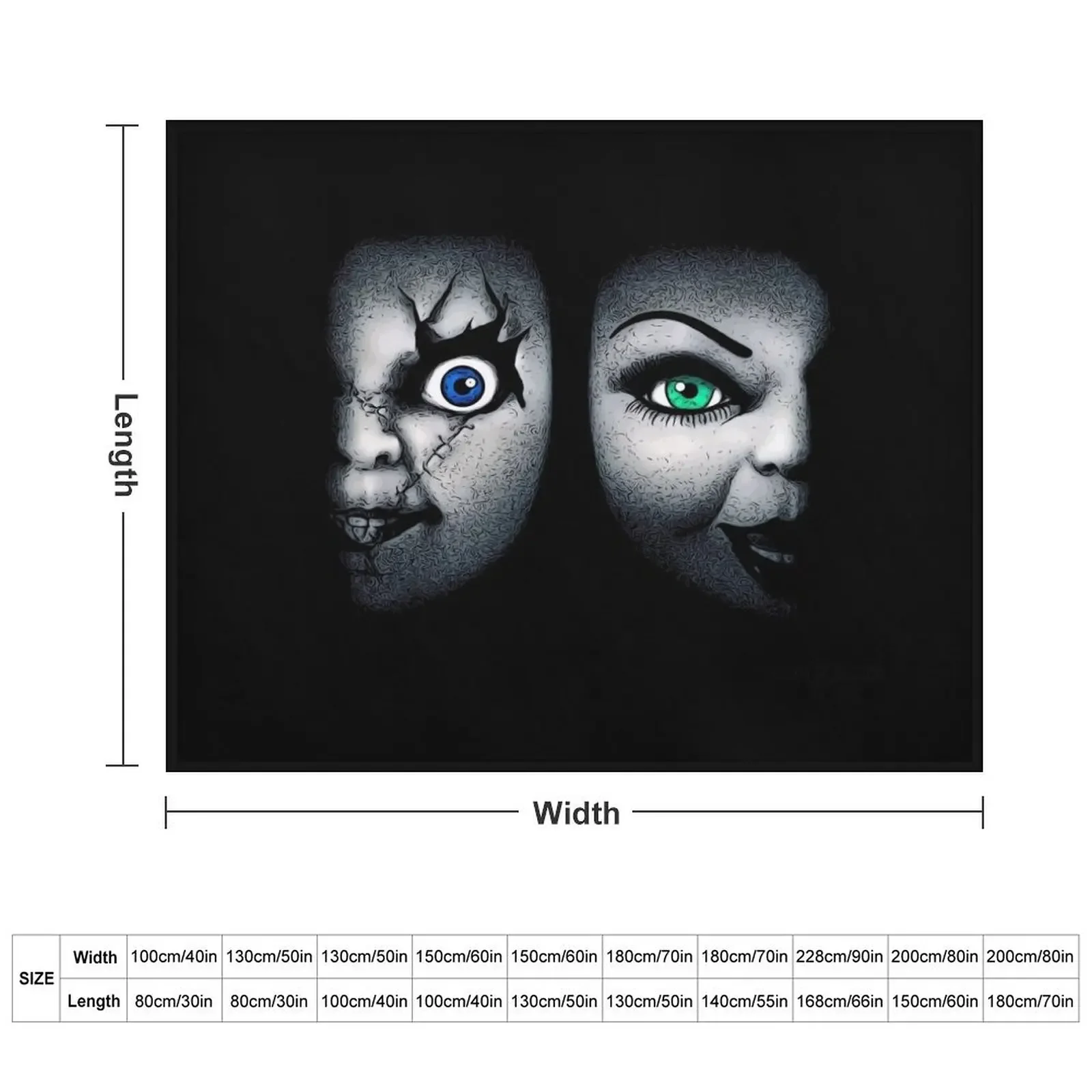 بطانية رمي عروس تشاكي مخصصة منقوشة مفردة للأطفال